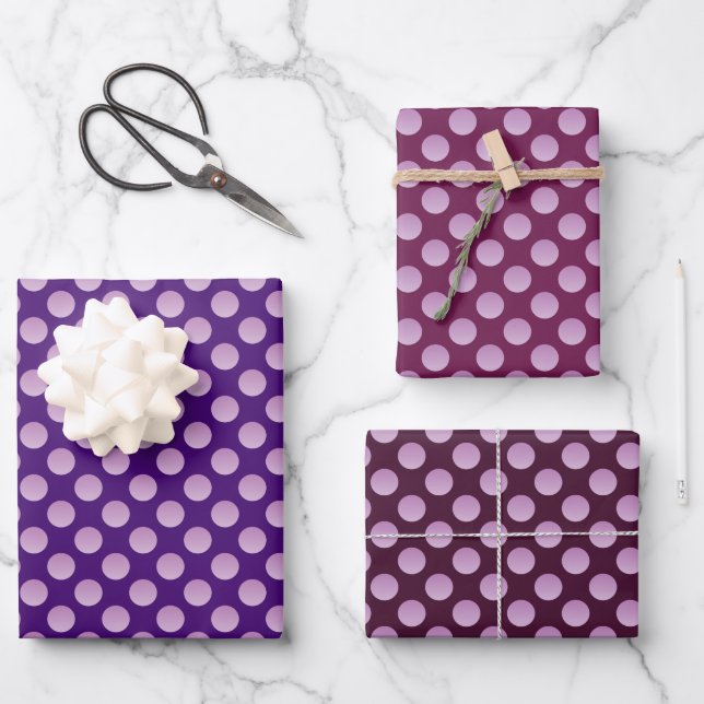Pastel Polka Dots  Geschenkpapier Set (Vorderseite)