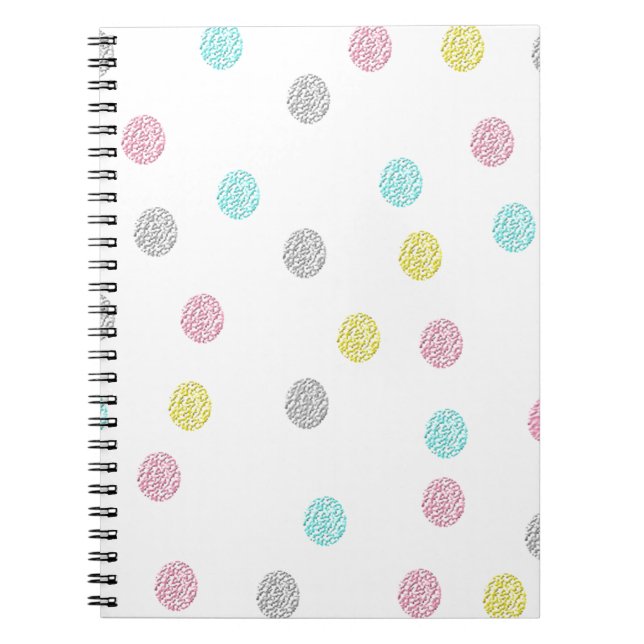 Pastel Polka Dots Notizblock (Vorderseite)