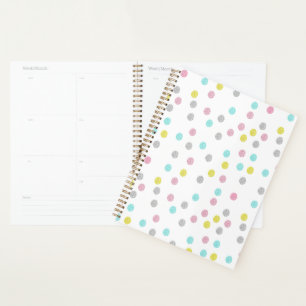 Pastel Polka Dots Planer