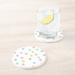 Pastel Polka Dots Untersetzer