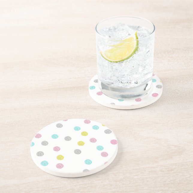 Pastel Polka Dots Untersetzer (Seite)