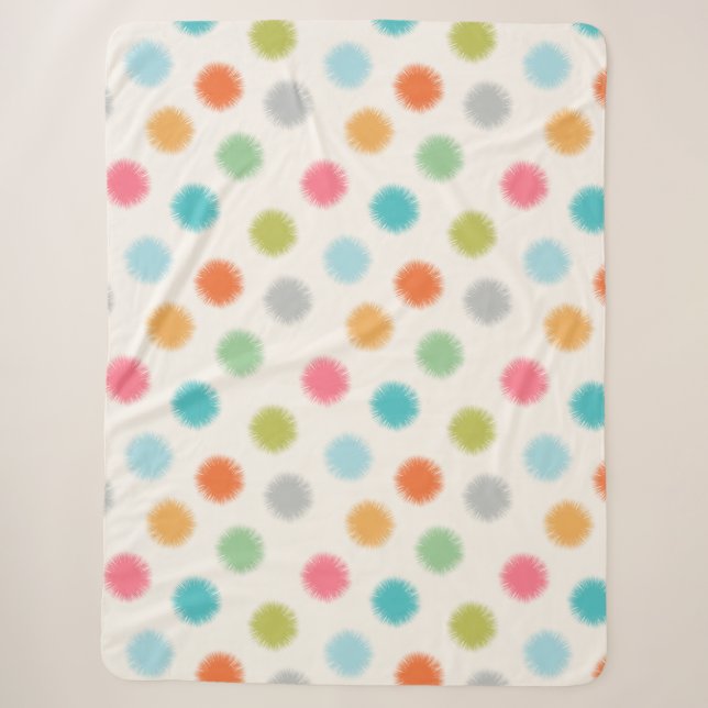 Pastel Pompoms Sherpa Blanket Sherpadecke (Vorderseite)
