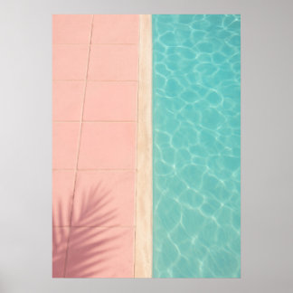 Pastel Poolside Geometry – Minimal Summer Poster