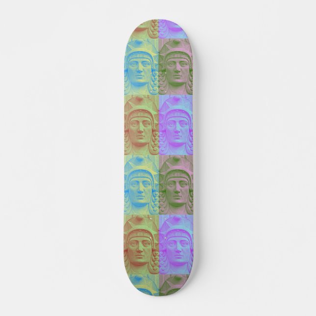 Pastel Pop Art Deco Skateboard Deck (Vorne)