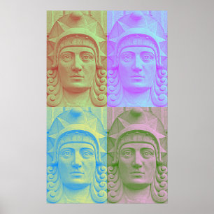 Pastel Pop Art Deco Steinplatte Poster