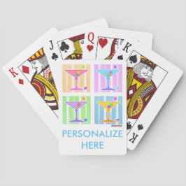 PASTEL POP ART MARTINIS SPIELKARTEN