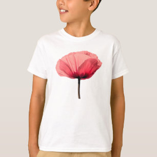 Pastel Poppy Bloom Minimalismus T-Shirt