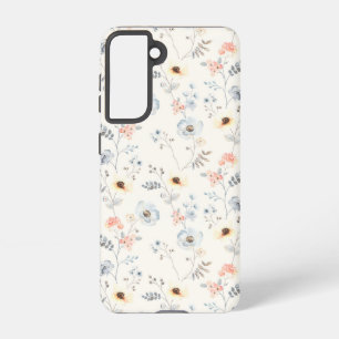 Pastel Poppy Blumengartenmuster Samsung Galaxy Hülle