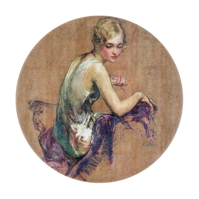 Pastel Portrait Schneidebrett (Vorderseite)