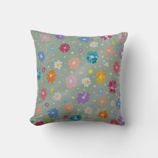 Pastel Posie Throw Kissen