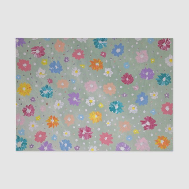 Pastel Posie Tissue Paper Seidenpapier (Vorderseite)