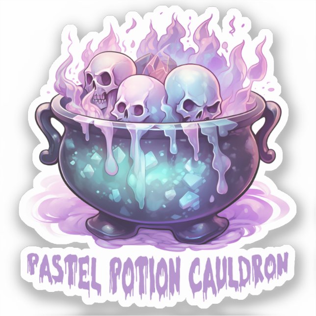 Pastel Potion Cauldron Aufkleber (Vorderseite)