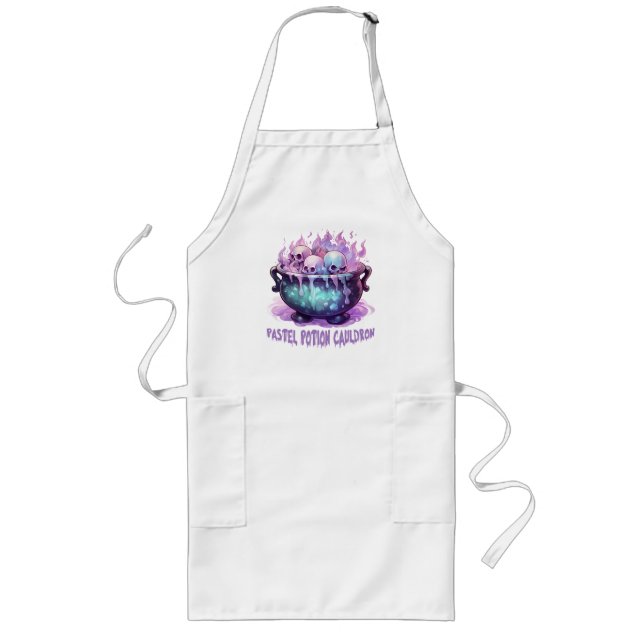 Pastel Potion Cauldron Lange Schürze (Vorne)