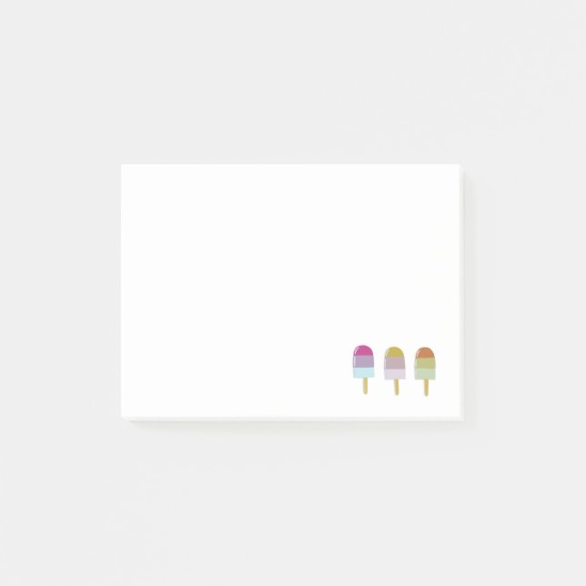 Pastel Pretty Post-it Notes Jolies Popsicles (Devant)