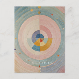 Pastel Prism: Rainbow Color Wheels Postkarte