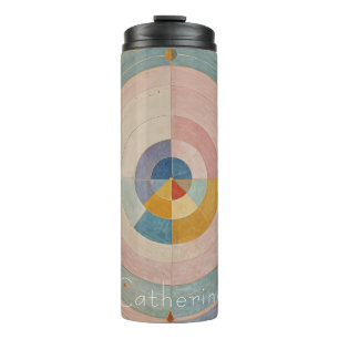 Pastel Prism: Rainbow Color Wheels Thermosbecher