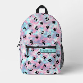 Pastel Pulver Pink Aqua Shibori Muster Niedlich Bedruckter Rucksack