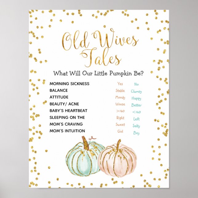 Pastel Pumpkin Alte Ehefrauen Erzählung Gender Rev Poster (Vorne)