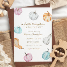 Pastel Pumpkin Gender Neutral Fall Baby Shower
