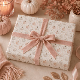 Pastel Pumpkin Monogram - Personalisiert Initial Geschenkpapier