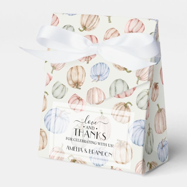 Pastel Pumpkins Neutral Baby Dusche Geschenkschachtel (Vorderseite)