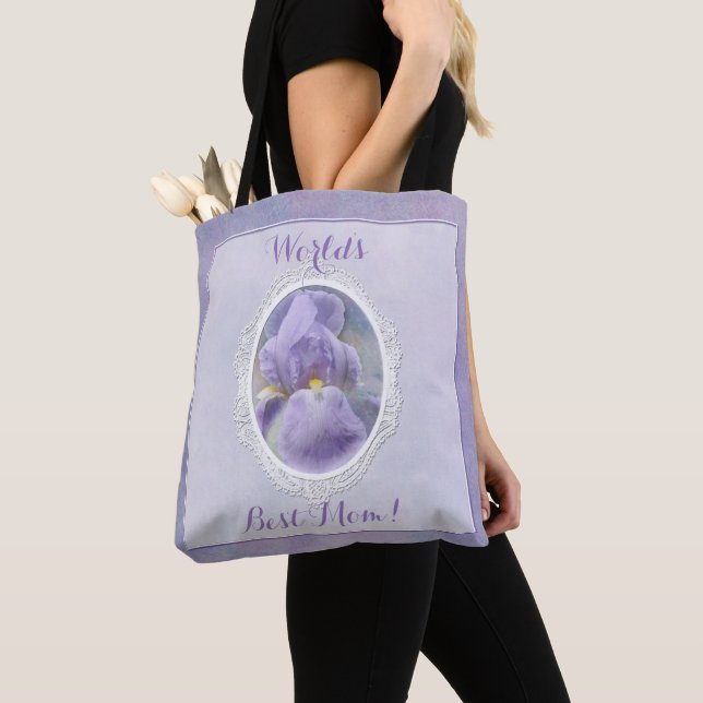 Pastel Purple Iris Sac fourre-tout de la fête des  (De près)