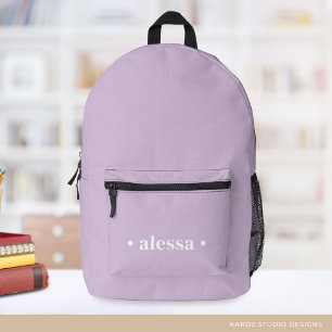 Pastel Purple Sac à dos Personnalisé Fille