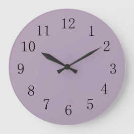 Pastel Purple Solid Color Große Wanduhr