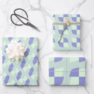 Pastel Purpliana 4 Muster Geschenkpapier Set