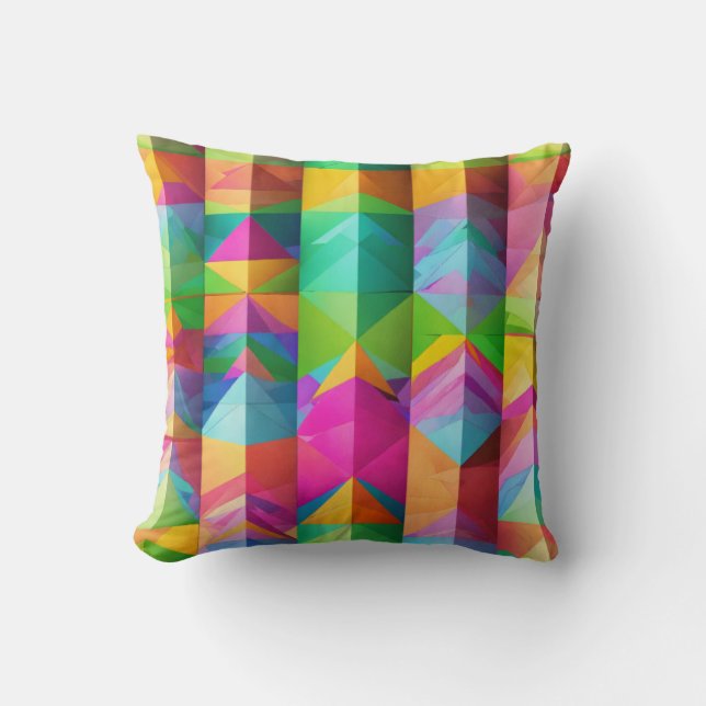 Pastel Pyramids Sacred Geometry Harmony Kissen (Vorderseite)