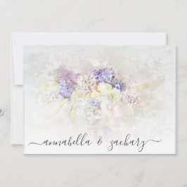 *~* Pastel QR Blume FOTO UAWG AR26 WEDDING Einladung