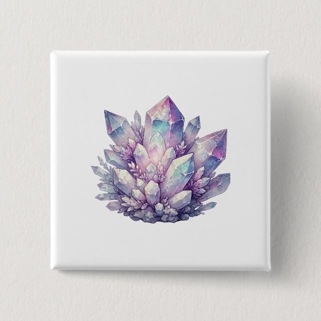 Pastel Quartz-Cluster Button (Vorderseite)