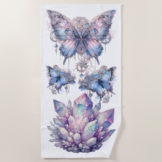 Pastel Quartz-Cluster Strandtuch (Vorderseite)