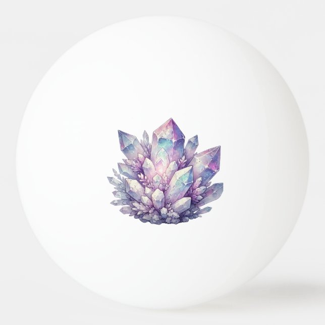 Pastel Quartz-Cluster Tischtennisball (Vorderseite)
