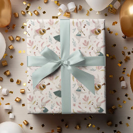 Pastel Rabbits Pattern | Easter Wrapping Paper Geschenkpapier