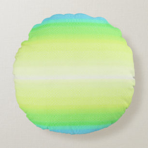 Pastel Rainbow Abstrakt Gradient Ombre Rundes Kissen