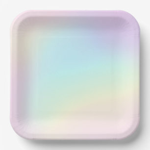 Pastel Rainbow Ästhetische Geburtstagspartei Pappteller