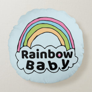 Pastel Rainbow Baby Birth Blessing Birth Miracle Rundes Kissen
