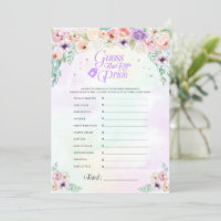 Pastel Rainbow Baby Showroom Price Game Card