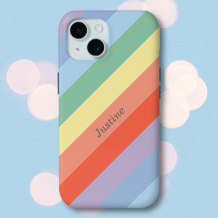 Pastel Rainbow Bandes diagonales 