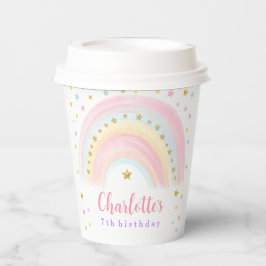 Pastel Rainbow Birthday Paper Cups Pappbecher