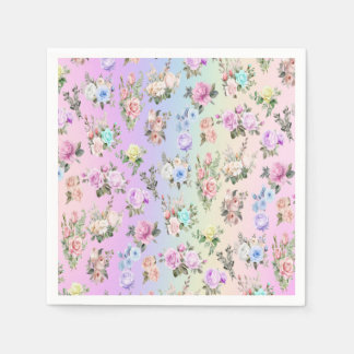 Pastel Rainbow-Blume Serviette