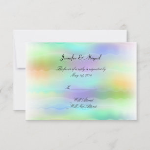 Pastel Rainbow Bride Mariage Carte de réponse