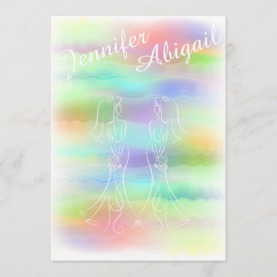 Pastel Rainbow Brides Faire-part de mariage gay