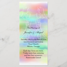Pastel Rainbow Brides Wedding Program Programm