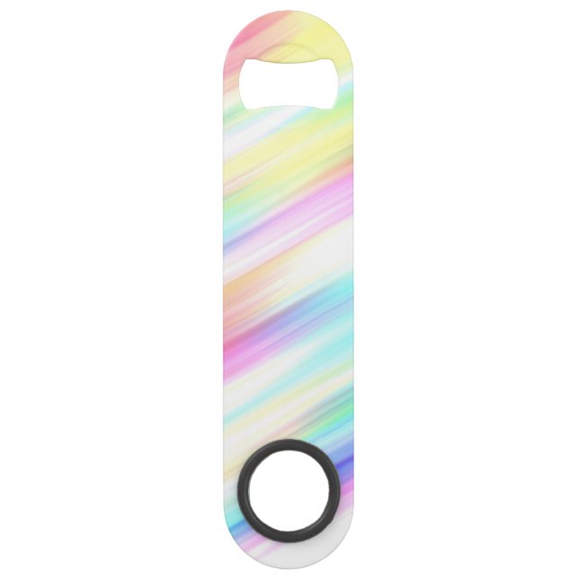 Pastel Rainbow Brush Strokes Speed Flaschenöffner (Vorderseite)