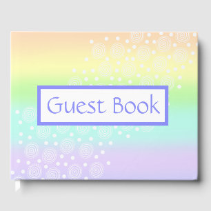 Pastel Rainbow Circles Gastbuch Gästebuch
