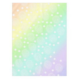 Pastel Rainbow Circles in Circles Tableclout Tischdecke
