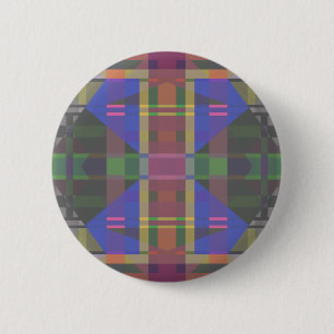 Pastel Rainbow Colorful Geometric Button