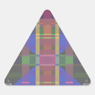 Pastel Rainbow Colorful Geometric Dreieckiger Aufkleber